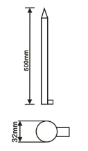 普通避雷針wx-L1500安裝示意圖